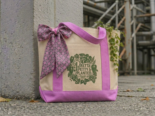 Mini Pretty, Petty, Planted Zip Tote